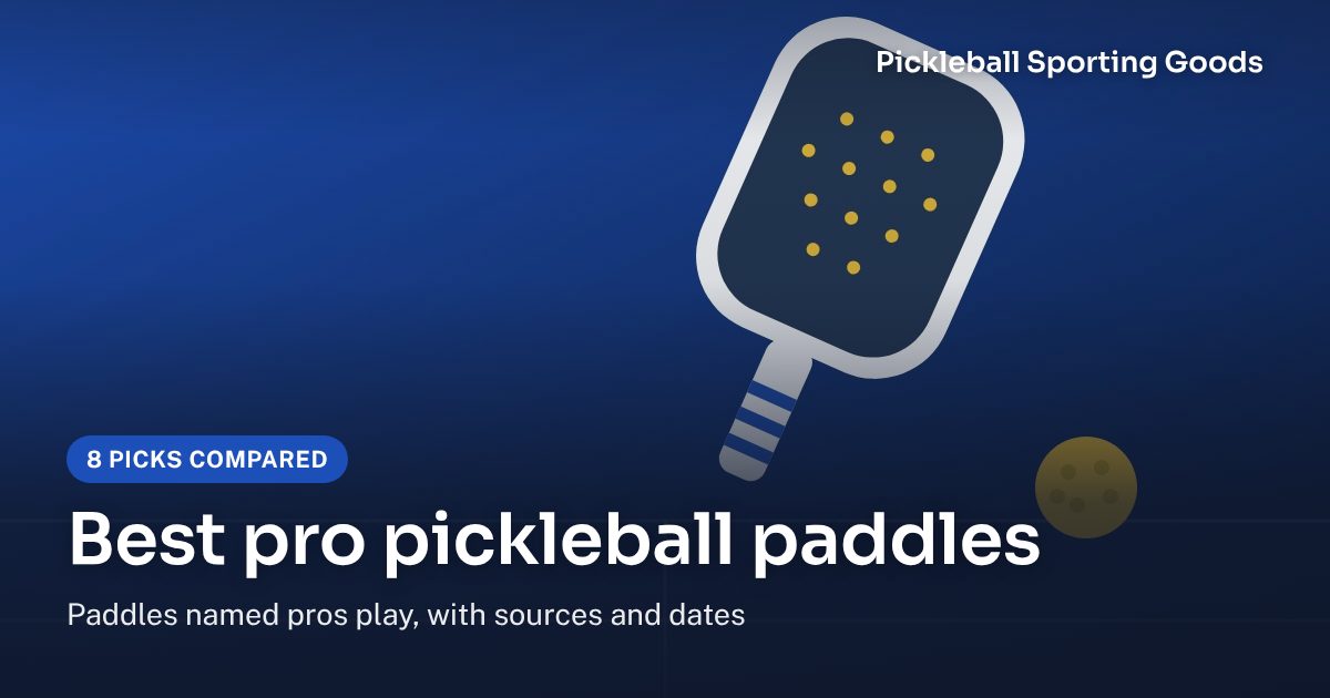 Illustration of a pickleball paddle and ball on a court-blue background