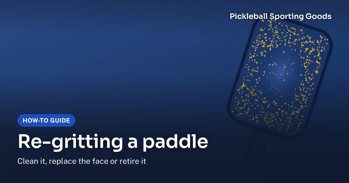 Illustration of a pickleball paddle face with grit worn smooth in the center