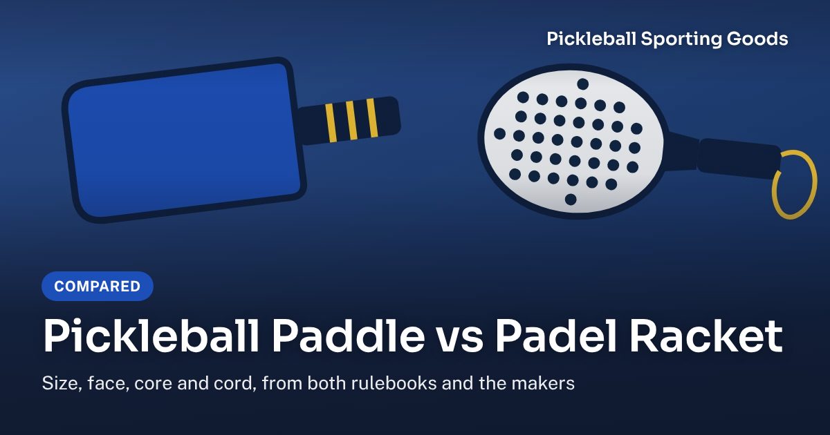 Pickleball paddle and padel racket title card: Pickleball Paddle vs Padel Racket